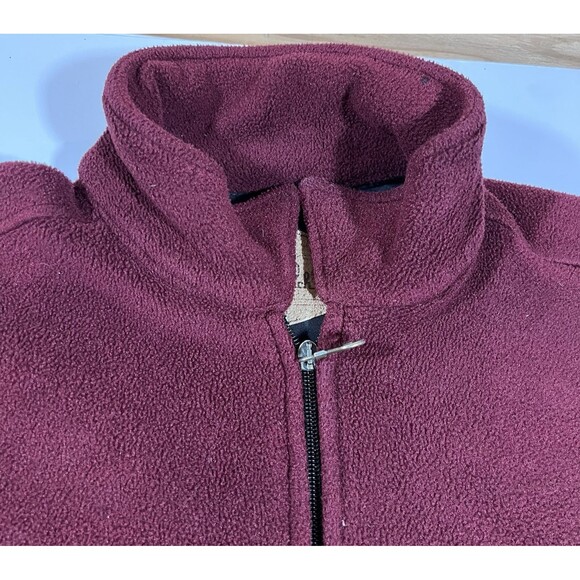 Vintage Woolrich Burgundy Full Zip Fleece Jacket Made in USA Men's Large - Picture 5 of 13